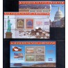 1995. 10,00-1600 kr. 50 Året for befrielsen i 3 miniark. AFA nr. 266-74 postfrisk stemplet