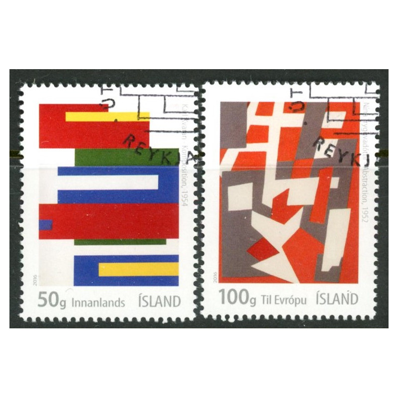 Island. 2016. Islandsk billedkunst. AFA nr. 1485-88 **    (o)  stemplet FDC