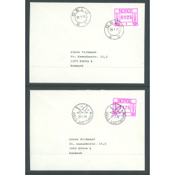 1978. ATM. nr. 1-5 Facit EA1, på 5 kuverter
