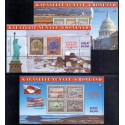 1995. 10,00-1600 kr. 50 Året for befrielsen i 3 miniark. AFA nr. 266-74 postfrisk stemplet