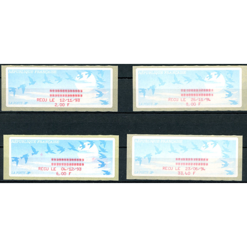 Frankrig. 1993-94. 4 værdier **     , stemplet