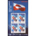 1995. 18,00 kr. Grønlandske flag i miniark. AFA nr. 275a postfrisk stemplet