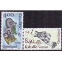 1995. 4,00-8,50 kr. Galionsfigurer II. AFA nr. 279-80 postfrisk stemplet
