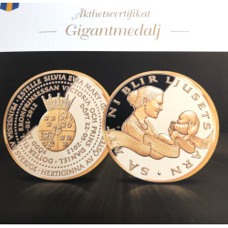 Sverige-Sweden. Gigantmedalje Estelle Prinsessa av Sverige døbt 22/05/2012