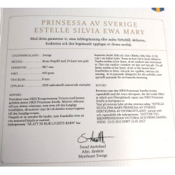 Sverige-Sweden. Gigantmedalje Estelle Prinsessa av Sverige døbt 22/05/2012
