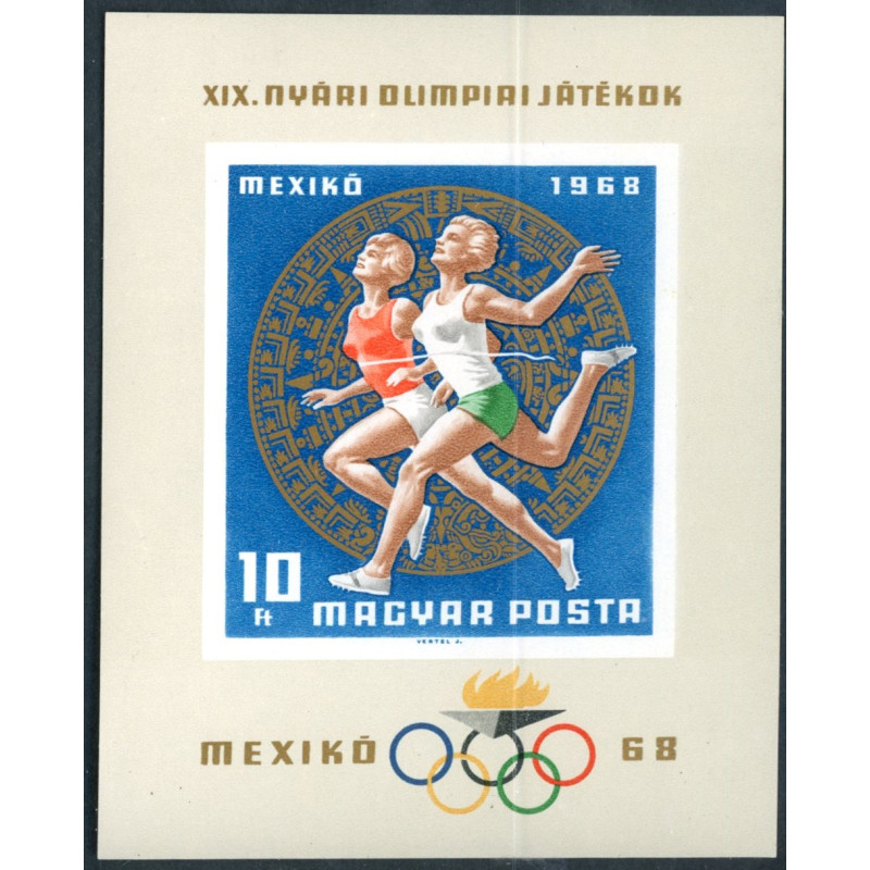 Ungarn/Hungary. 1968. Ol i Mexico, miniark, UTAKKET, AFA nr. 2390U **            (o)