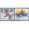 1995. 4,00-5,00 kr. Julefrimærker. AFA nr. 281-2 postfrisk stemplet