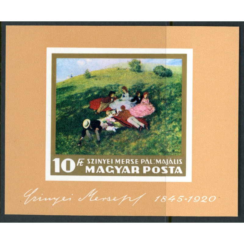 Ungarn/Hungary. 1966. Malerier I, miniark, UTAKKET, AFA nr. 2246U **           (o)