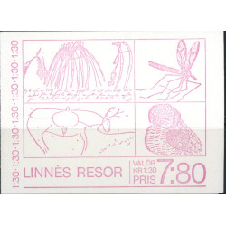 Sverige. 1978. Carl von Linné hæfte/blok. AFA nr. 1029-1034Dhn **     postfrisk stemplet FDC st,