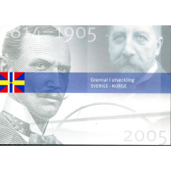 Sverige - Norge, Grannar i utveckling mappe med miniark og sorttryk **