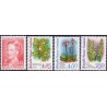 1996. 4,25-7,50 kr. Kurserende mærker optisk hvidt papir. AFA nr. 285a-88a postfrisk stemplet