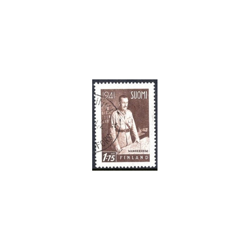 Finland. 1941. Mannerheim. AFA nr. 156x (o) **             */stemplet (o)