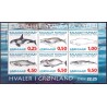 1996. 22,25 kr. Grønlandske Hvaler I i miniark. AFA nr. 295 postfrisk stemplet