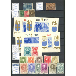 Belgien 1947. 10-20 Fr. Lillabrun flot postfrisk