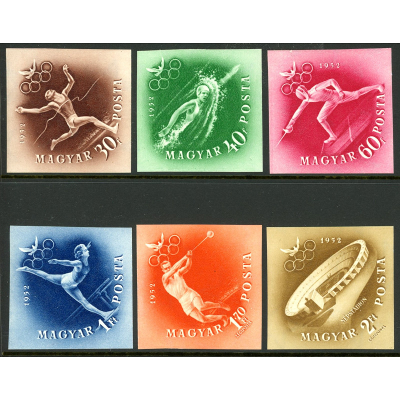 Ungarn/Hungary. 1952. Olympiade,  AFA nr. 1219-24U **          (o)