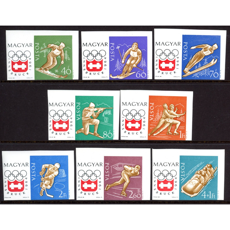 Ungarn/Hungary. 1963. VinterOlympiade, AFA nr. 1936-43U **         (o)