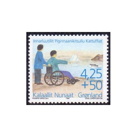 1996. 4,25 Kr. Handicappede og Vanføre. AFA nr. 297 postfrisk stemplet