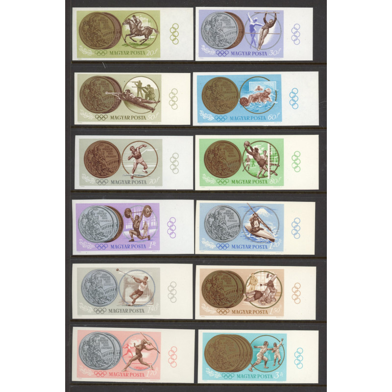 Ungarn. 1965. Medaljevindere, AFA nr. 2044-55U **         (o)