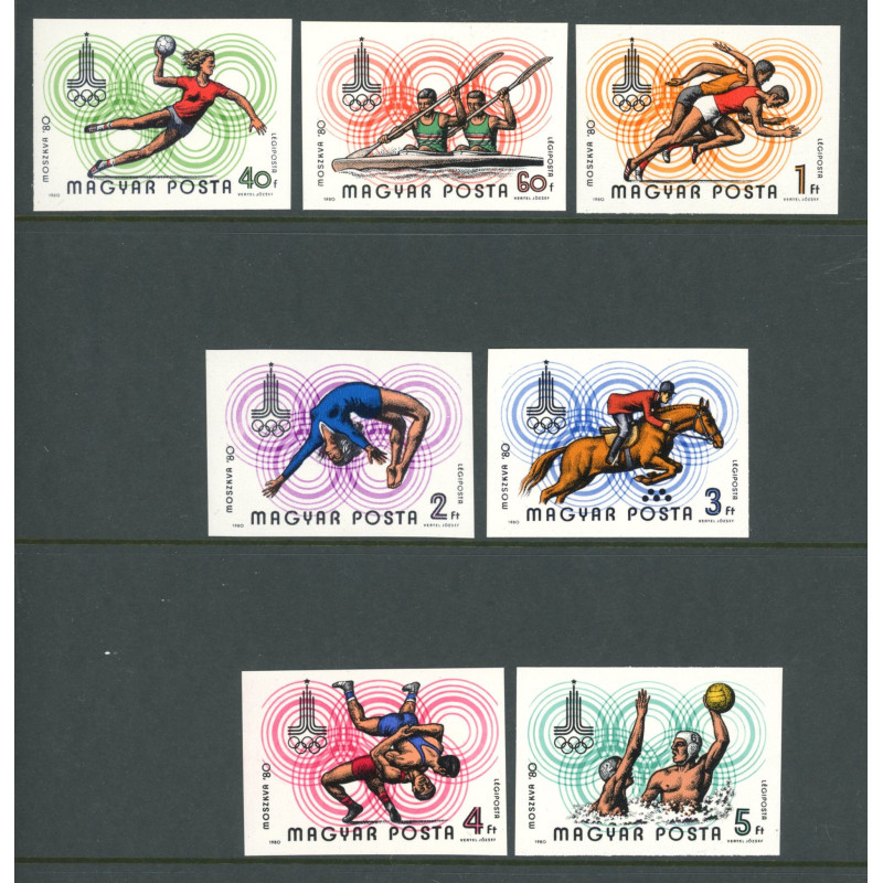 Ungarn. 1980. Olympiske lege, AFA nr. 3336-42U **         (o)