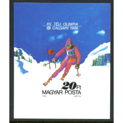 Ungarn. 1987. Vinter Olympiade, miniark. AFA nr. 3821U **        (o)