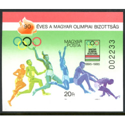 Ungarn. 1985. Olympisk jubilæum, miniark. AFA nr. 3620U **        (o)