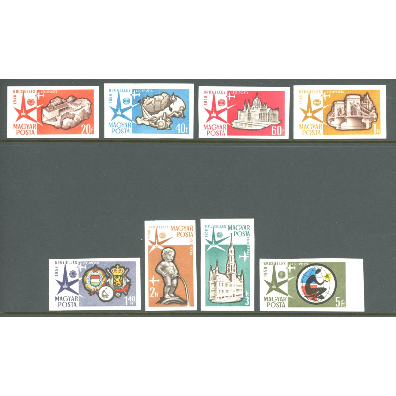 Ungarn. 1958. Verdensudstillingen, AFA nr. 1494-1501U **        (o)