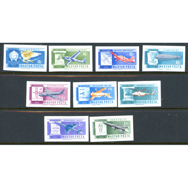 Ungarn. 1962. Flyvningens historie UTAKKET AFA nr 1810-18U **         (o)