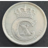 25 Øre. Chr. X. 1920 i en middelgod kvalitet for type og årstal.