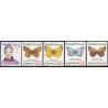 1997. 2,00 -8,00 Kr. Dr. Margrethe og Grønlandske sommerfugle, fra frimærkehæfte. AFA nr. 303a-7a postfrisk stemplet