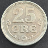 25 Øre. Chr. X. 1920 i en middelgod kvalitet for type og årstal.