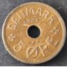5 Øre. Chr. X. 1935 i en flot kvalitet for type og årstal.