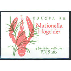 Sverige 1998. CEPT. AFA nr. 1986-7 postfrisk stemplet  hæfte FDC parstykkke