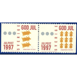 Sverige 1997. Julefrimærker. AFA nr. 1955-7 postfrisk stemplet  hæfte FDC