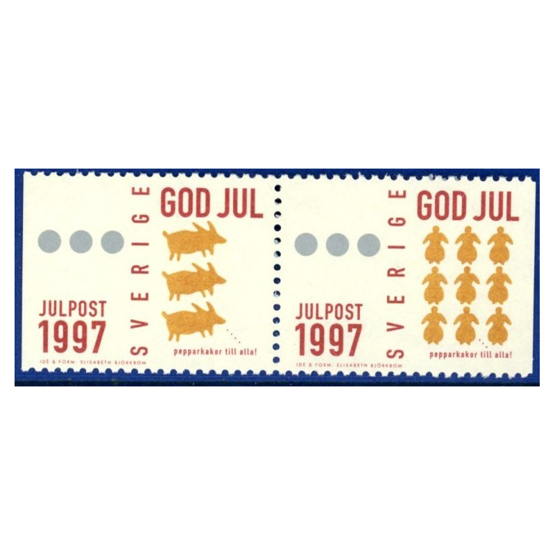 Sverige 1997. Julefrimærker. AFA nr. 1955-7 postfrisk stemplet  hæfte FDC