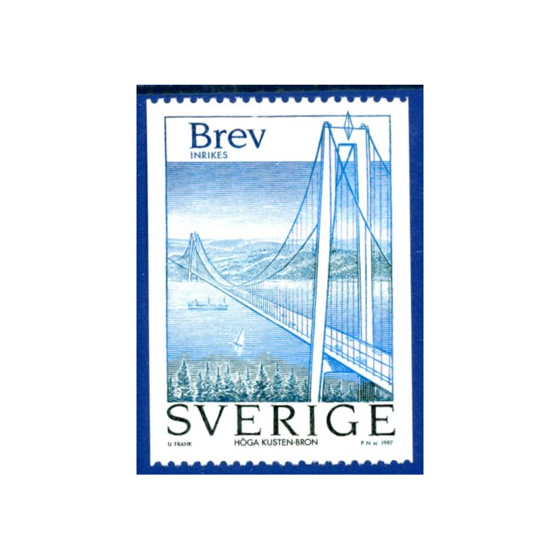 Sverige 1997. Høje Kystbroen. AFA nr. 1938 postfrisk stemplet  hæfte FDC