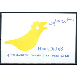Sverige 1998. Håndarbejde. AFA nr. 1974-7 postfrisk stemplet  hæfte FDC parstykkke