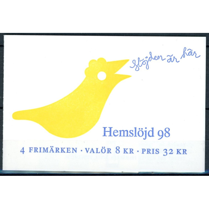 Sverige 1998. Håndarbejde. AFA nr. 1974-7 postfrisk stemplet  hæfte FDC parstykkke