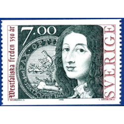 Sverige 1998. Vestfalske fred og LO 100 år. AFA nr. 1972-73 postfrisk stemplet  hæfte FDC parstykkke
