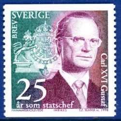 Sverige 1998. Norden og Kong Carl. AFA nr. 1990-91 postfrisk stemplet  hæfte FDC parstykkke