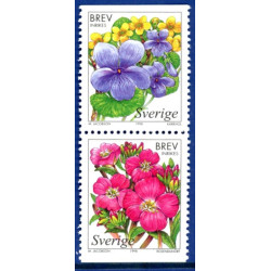 Sverige 1998. Blomster. AFA nr. 1988-9 postfrisk stemplet  hæfte FDC parstykkke