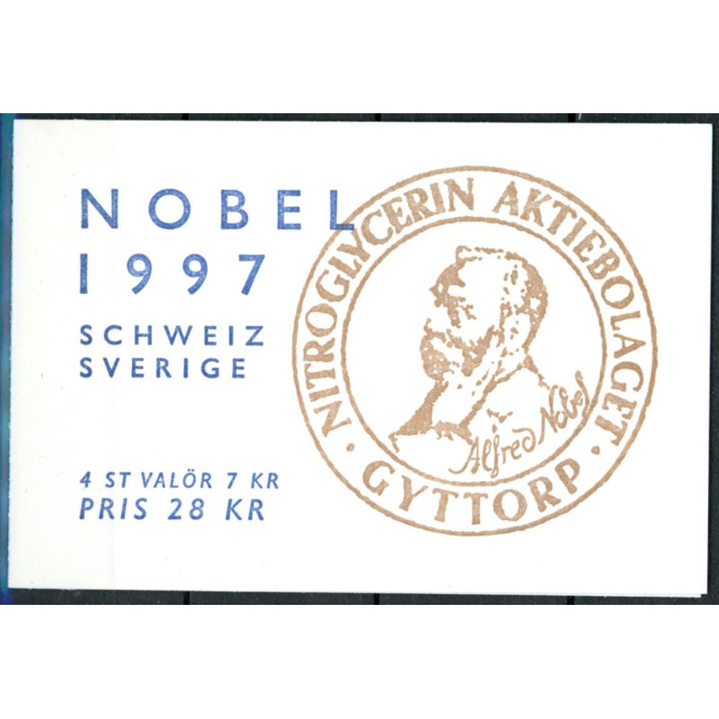 Sverige 1997. Nobel-prisen 1997. AFA nr. 1953-54 postfrisk stemplet  hæfte FDC