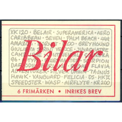 Sverige 1997. Biler. AFA nr. 1947-52 postfrisk stemplet  hæfte FDC