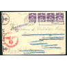 Censurbrev fra København 7.2 1942 til Tyskland. Returneret 2-sproget returetiket "Parti".