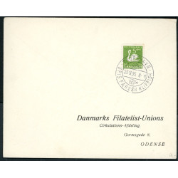 Brev annulleret med klipfisk stempel i Thorshavn, Færøerne d. 25.11.1935 til Odense