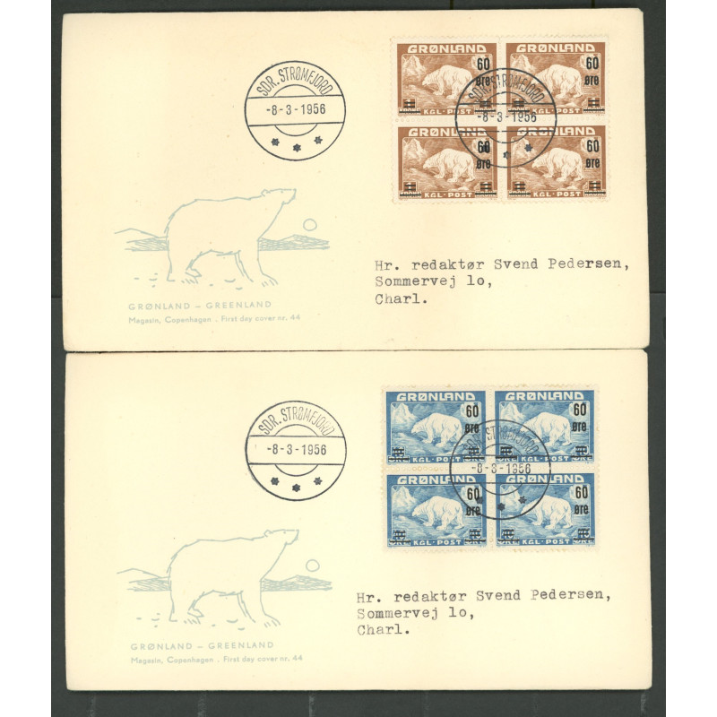 1956. Provisorier på brev fra Sdr. Strømfjord d. 8.3.1956 til Charlottenlund