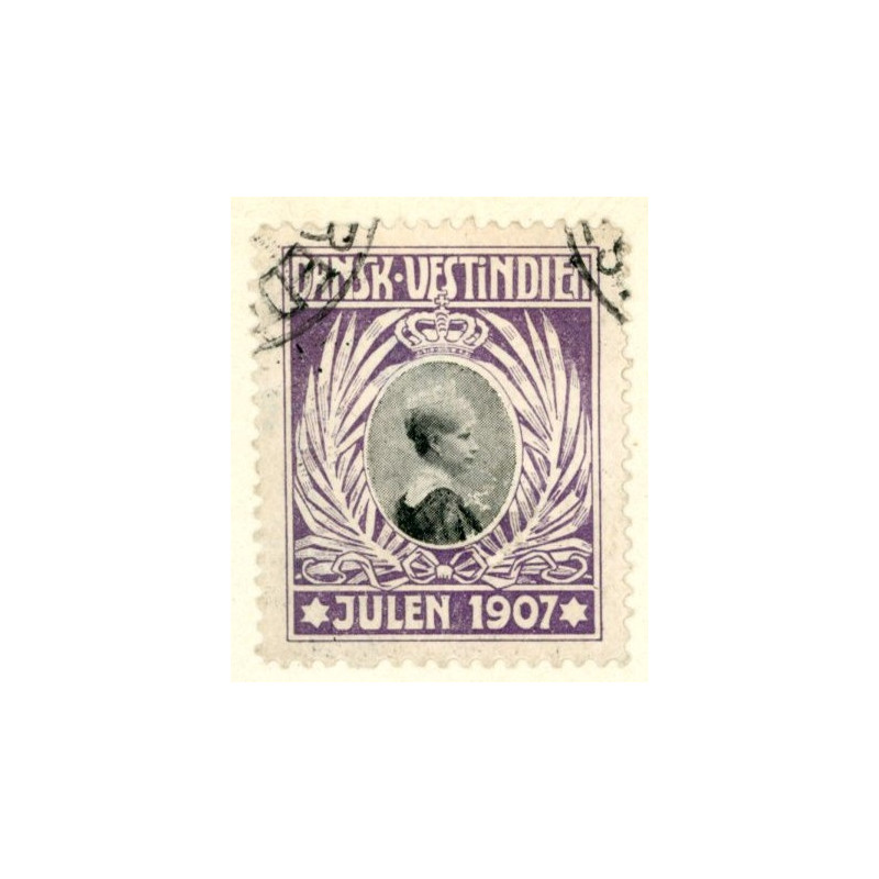 DWI. Julemærke 1907 **, st. brev/cover