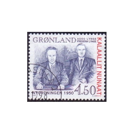 1998. 4,50 Kr. Nyordningen 50 år. AFA nr. 326 postfrisk stemplet
