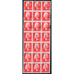1977. Margrethe AFA nr 646 21-blokmed perfin "H" **/*