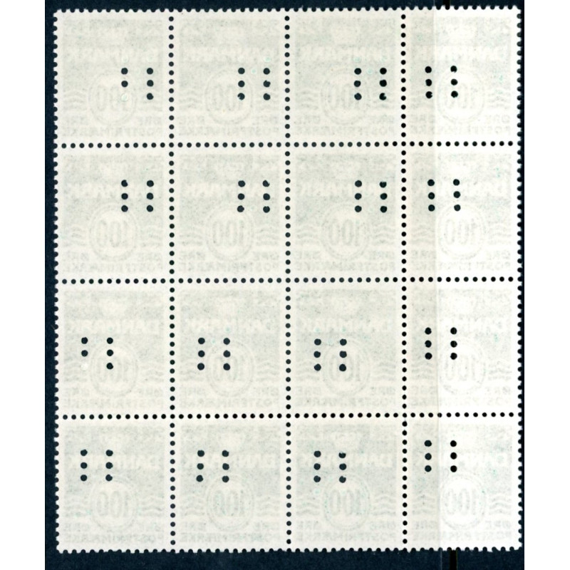 1981. Bølgelinie. AFA nr 714 16-blokmed perfin "H" **