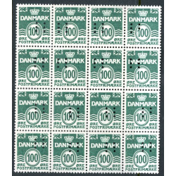 1981. Bølgelinie. AFA nr 714 16-blokmed perfin "H" **